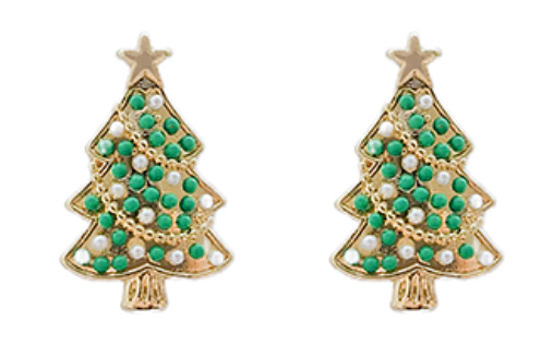 Christmas Tree Beads Earrings