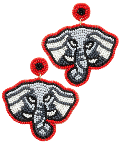 Elephant Beaded Earrings