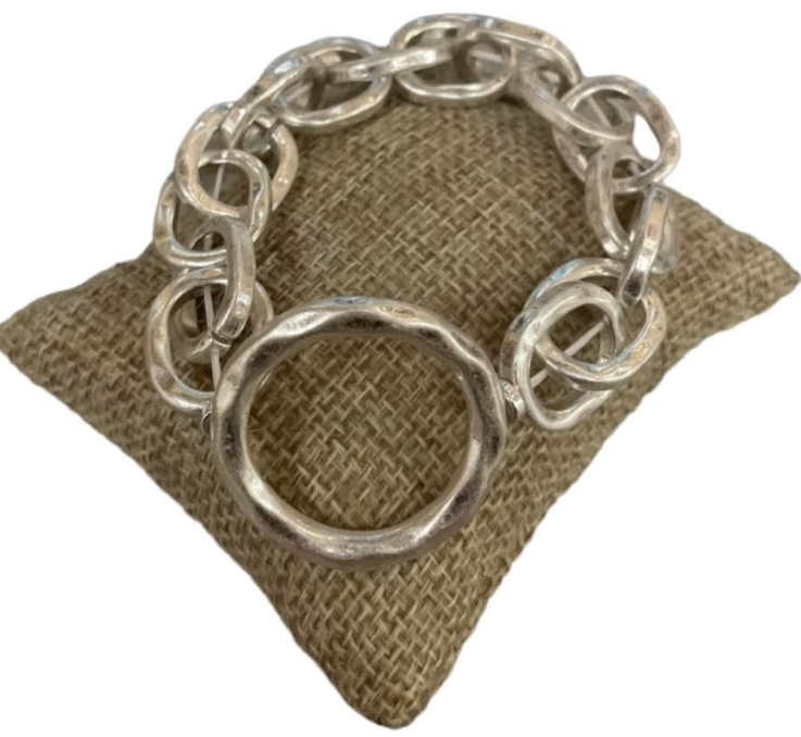 Hammered Stretch Circle Bracelets