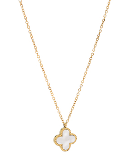 MOP Clover Stainless Steel Necklace