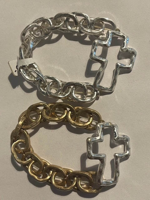 Chain Bracelet with Cross
