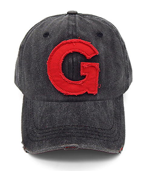 "G" Embroidered Vintage Caps