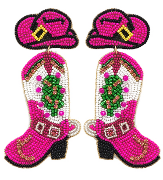 Christmas Boots & Hat Earrings