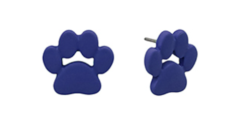 Color Coated Paw Earrings