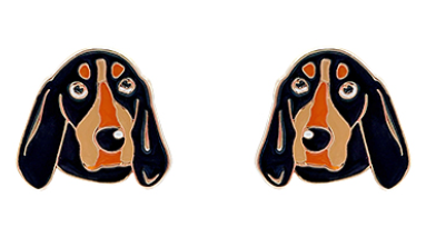 Coonhound Epoxy Stud Earrings