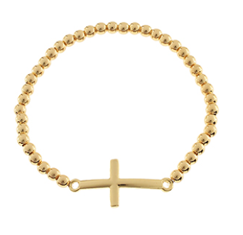Cross & Stainless Steel Ball Bracelets