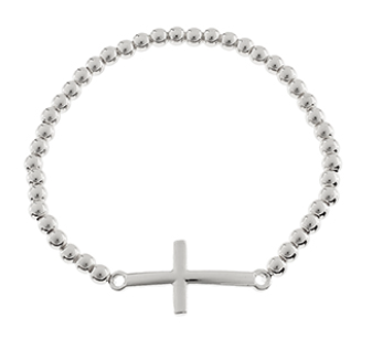 Cross & Stainless Steel Ball Bracelets