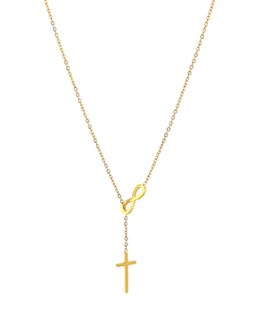 Cross & Infinity Y Necklace