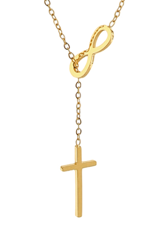 Cross & Infinity Y Necklace