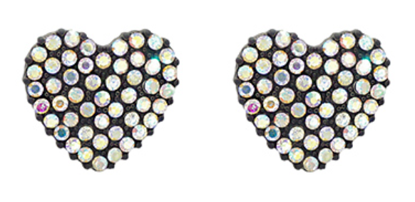 Crystal Heart Earrings