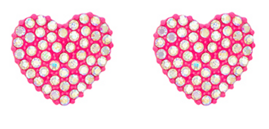 Crystal Heart Earrings
