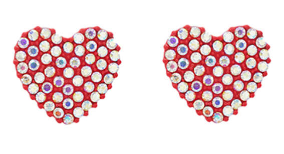 Crystal Heart Earrings