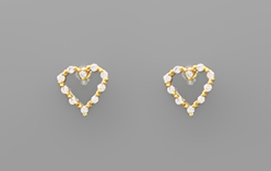 CZ Heart Earrings