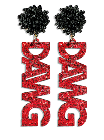 Pompom Beads DAWG Earrings