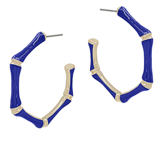 Epoxy Bamboo Shape Earrings