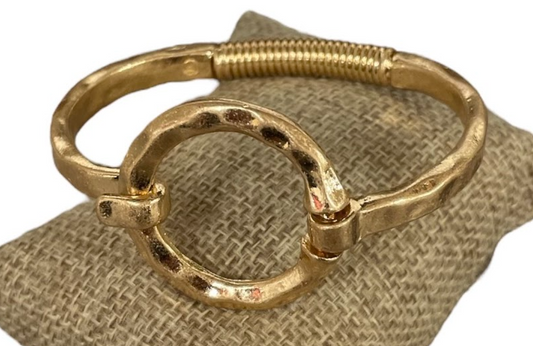 Hammered Open Circle Bracelets