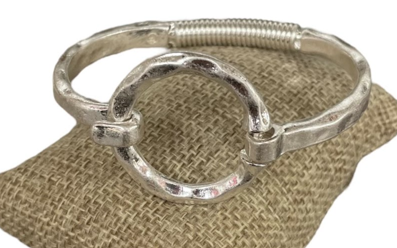 Hammered Open Circle Bracelets