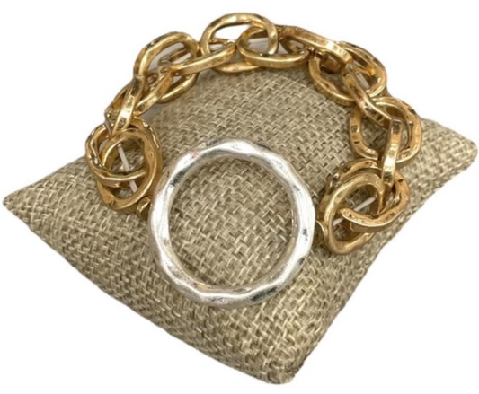 Hammered Stretch Circle Bracelets