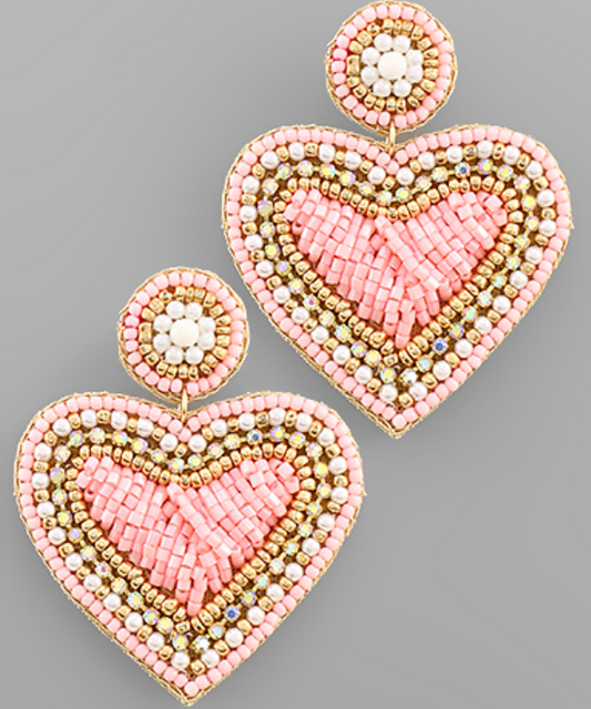 Heart Bead Earrings