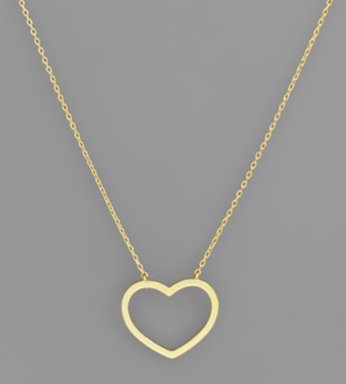 Heart Brass Necklace