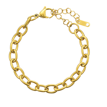 Linked Oval Stainless Steel Bracelet