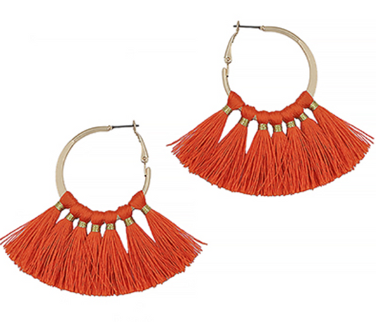Multi Tassel Hoops