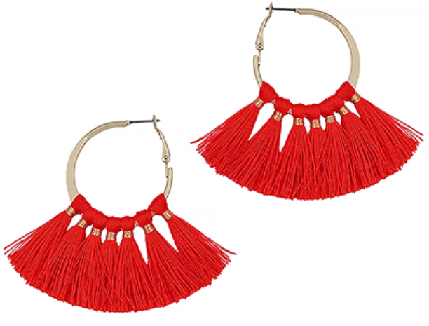 Multi Tassel Hoops