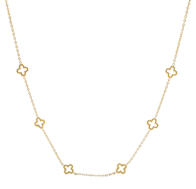 Open Clover Station Necklace