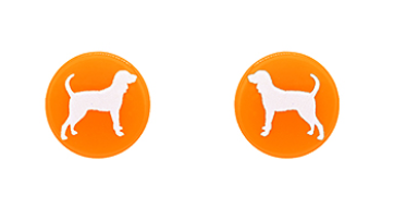 TN Hound Dog Disk Earrings