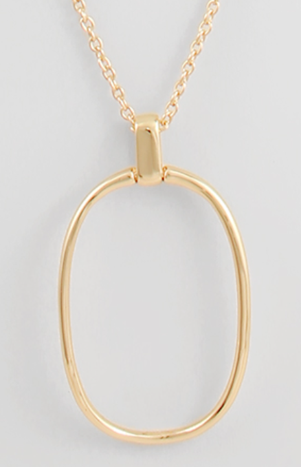Oval Pendant Long Necklaces