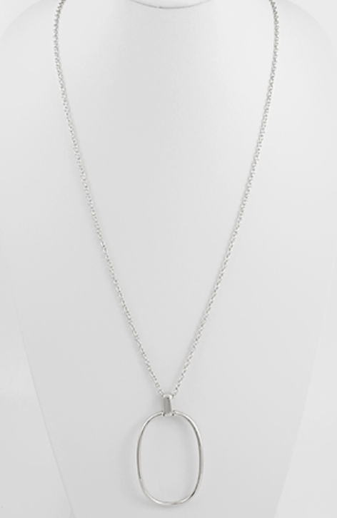 Oval Pendant Long Necklaces