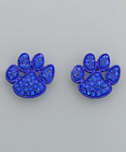 Paved Paws Stud Earrings