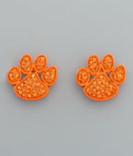 Paved Paws Stud Earrings