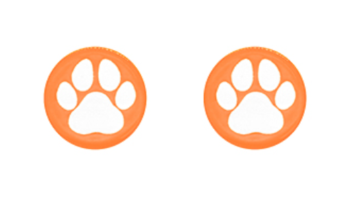 Gameday: Paw Print Acrylic Disk Stud Earrings