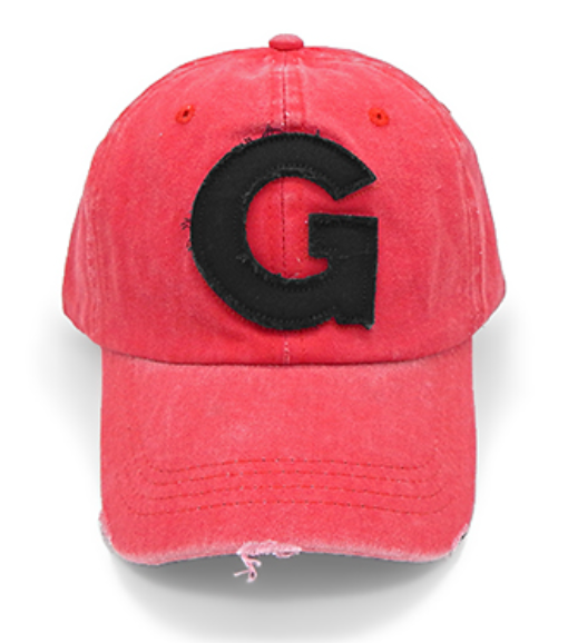 "G" Embroidered Vintage Caps