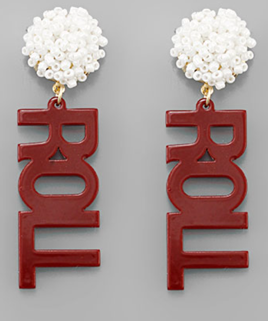 ROLL & TIDE Letter Earrings