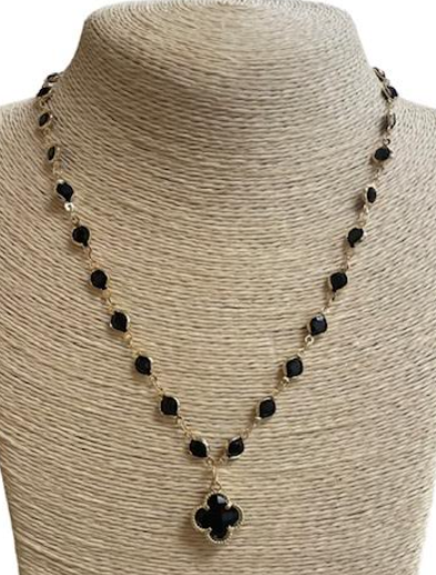 Short Crystal Clover Necklaces