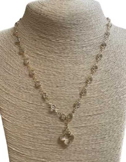 Short Crystal Clover Necklaces