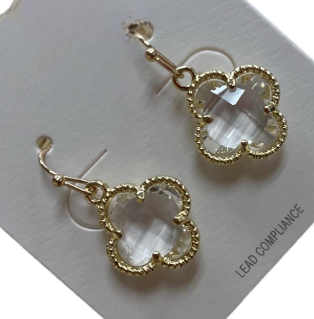 Small Dangle Clover Earrings