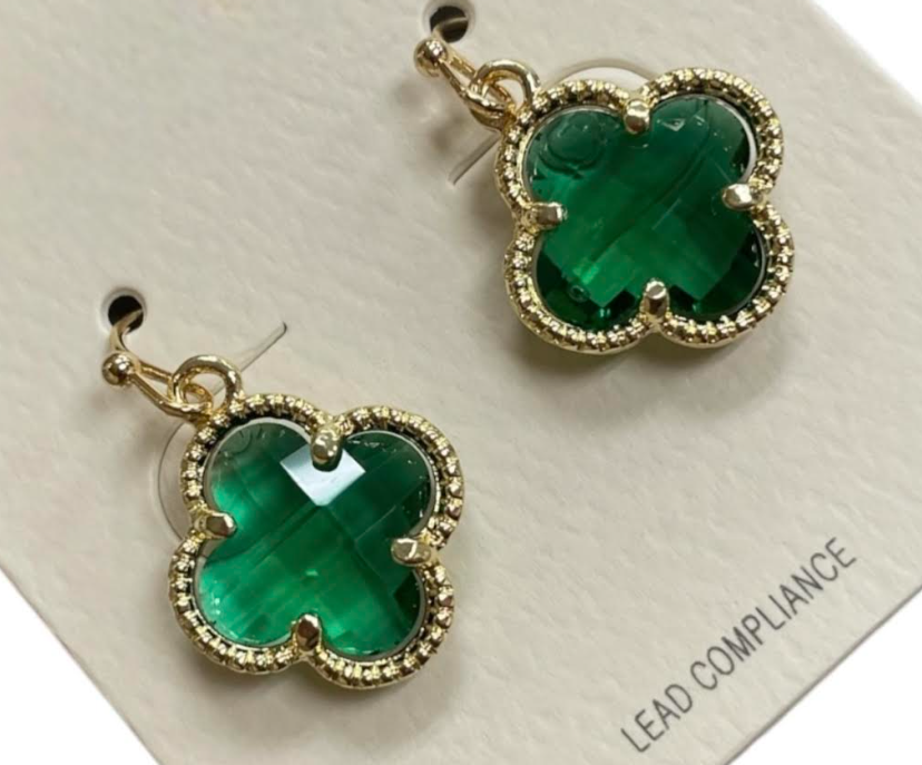 Small Dangle Clover Earrings