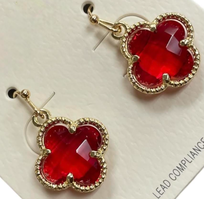 Small Dangle Clover Earrings