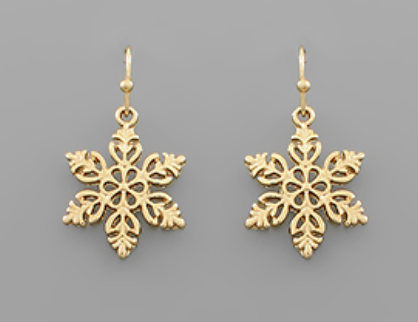 Snow Flake Dangle Earrings
