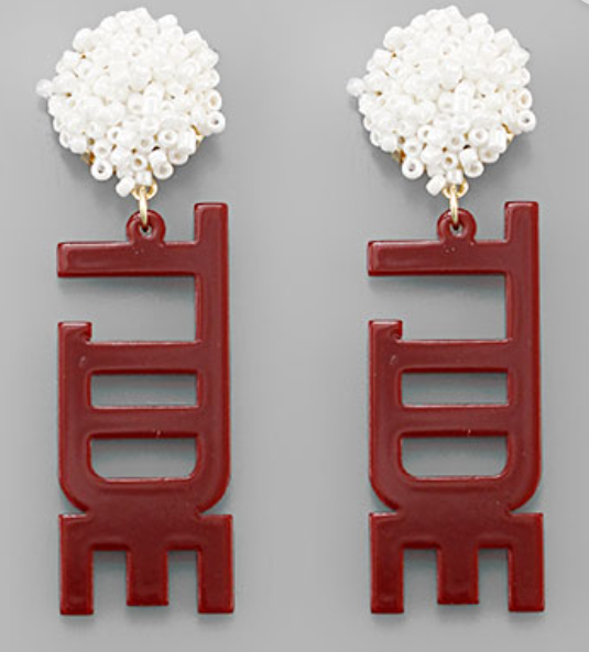 ROLL & TIDE Letter Earrings