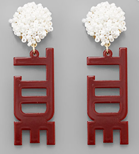 ROLL & TIDE Letter Earrings