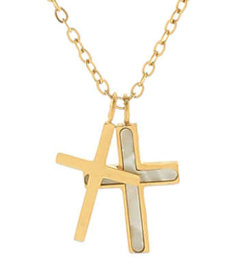 Two Cross Pendent Necklace