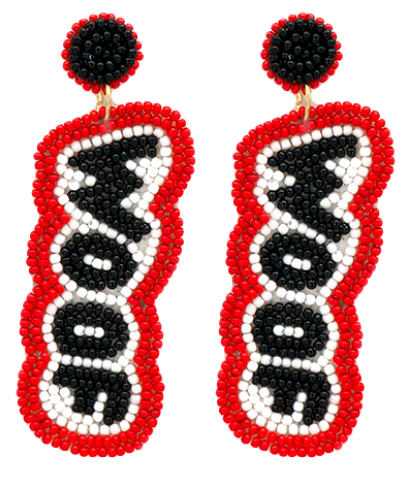 WOOF Letter Beads Earrings